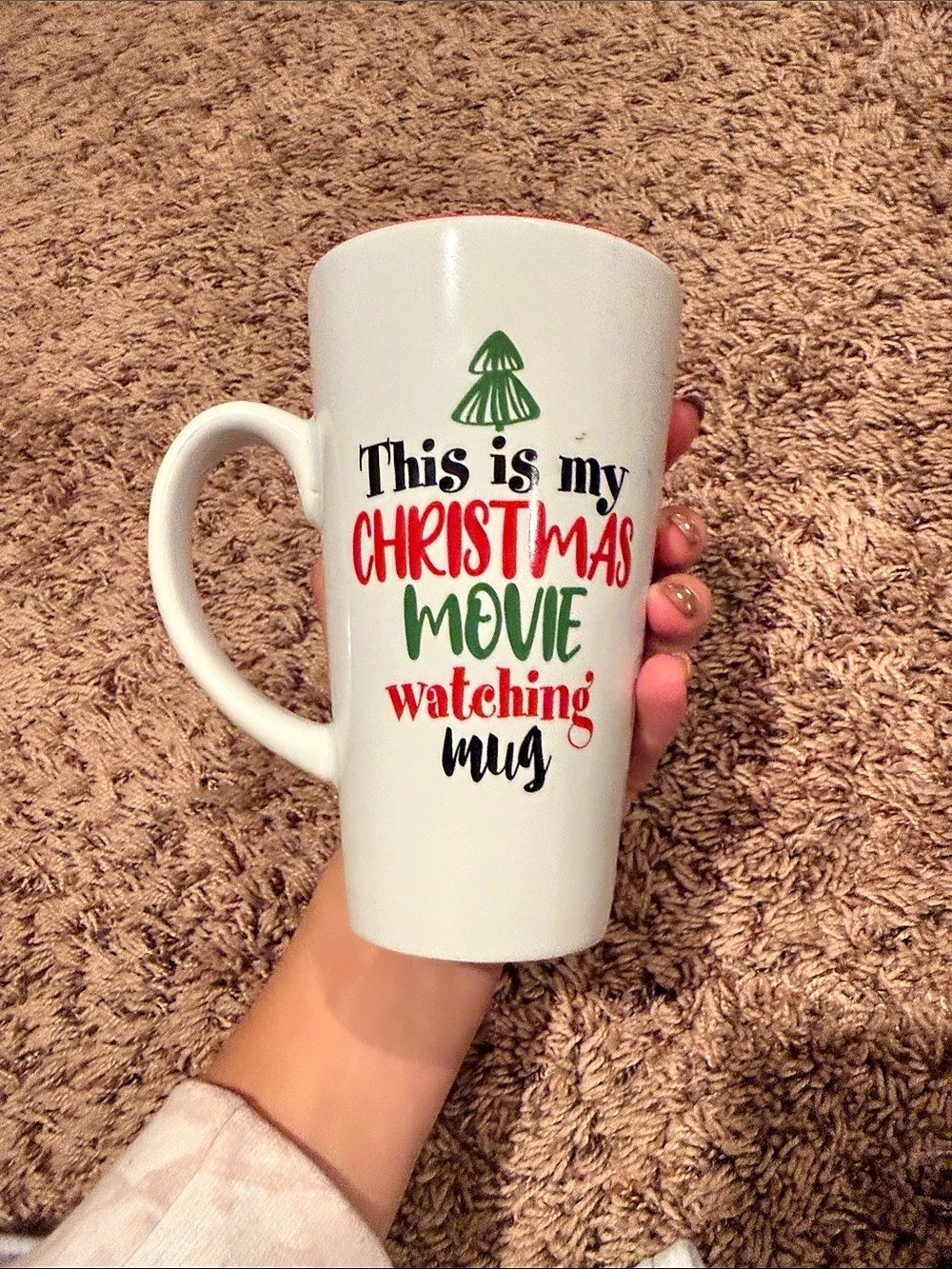 This is my Christmas Movie Watching Mug White & Red
